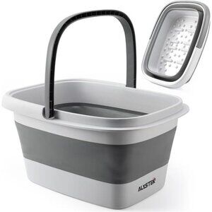 Collapsible Foot Bath with Handle - 15L/4 Gallons Massager Foot Soak Tub